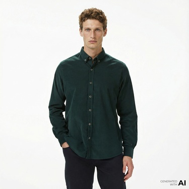  Nautica Erkek Yeşil Classic Fit Gömlek