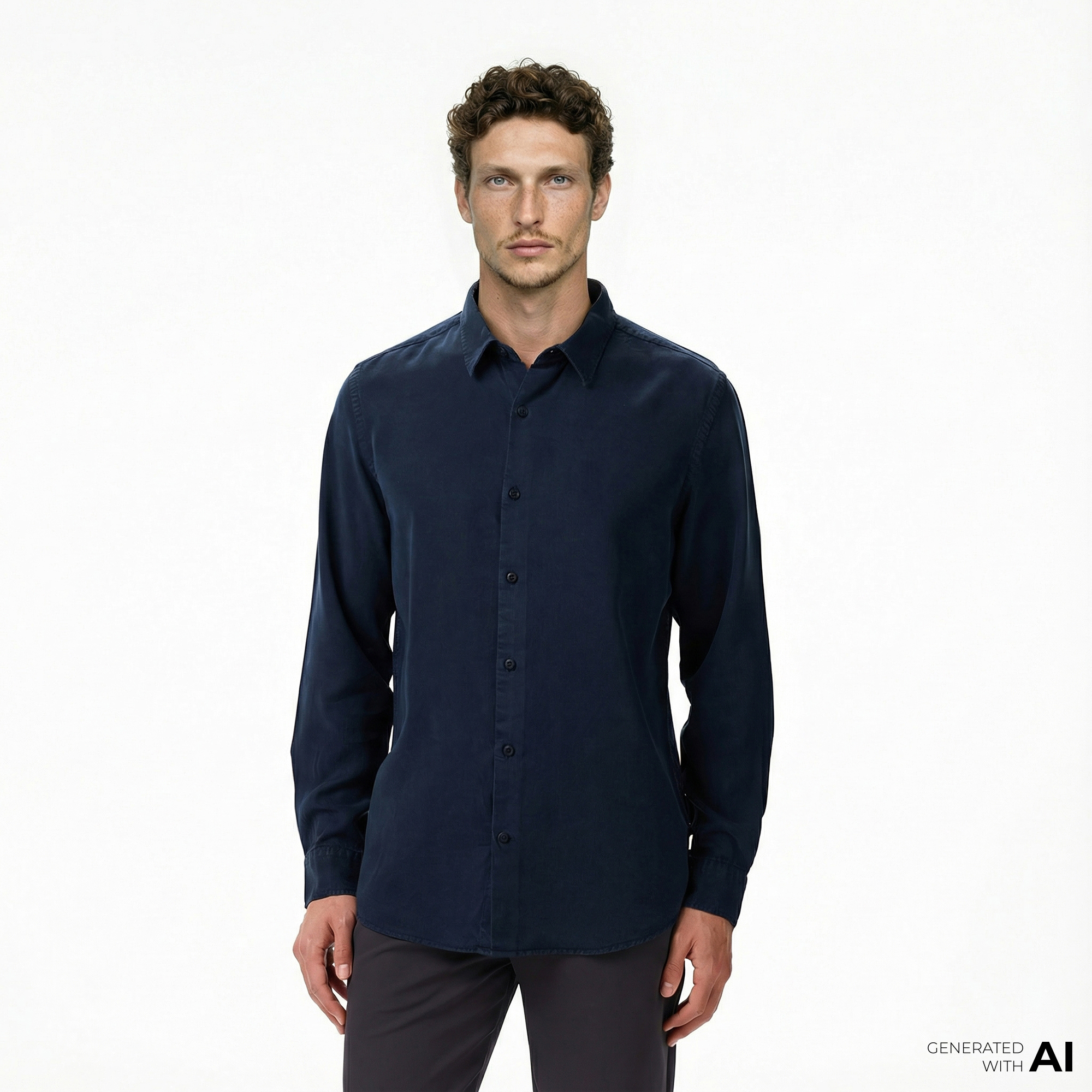  Nautica Erkek Lacivert Classic Fit Gömlek