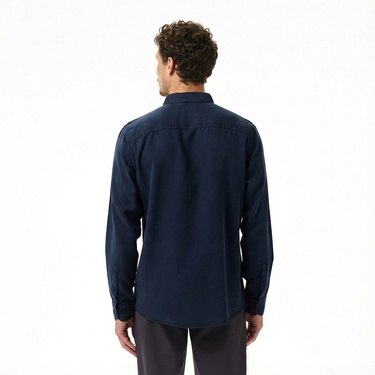  Nautica Erkek Lacivert Classic Fit Gömlek