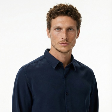  Nautica Erkek Lacivert Classic Fit Gömlek