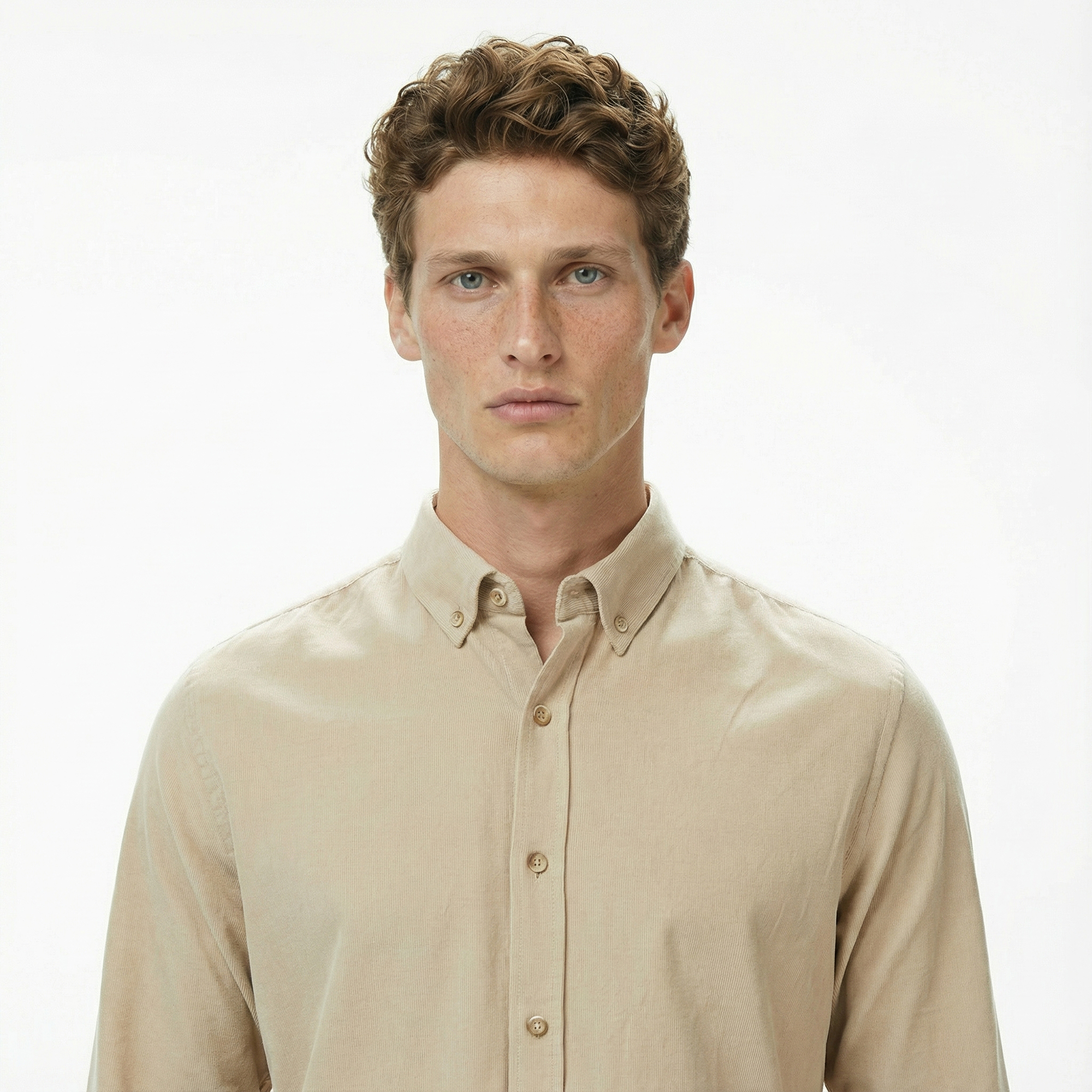  Nautica Erkek Bej Classic Fit Gömlek