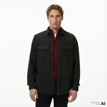  Nautica Erkek Siyah Classic Fit Gömlek