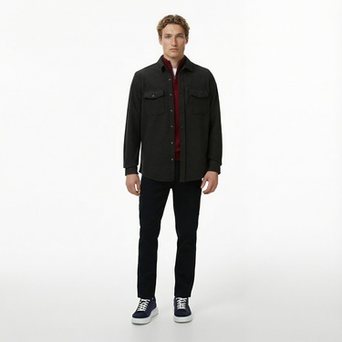  Nautica Erkek Siyah Classic Fit Gömlek