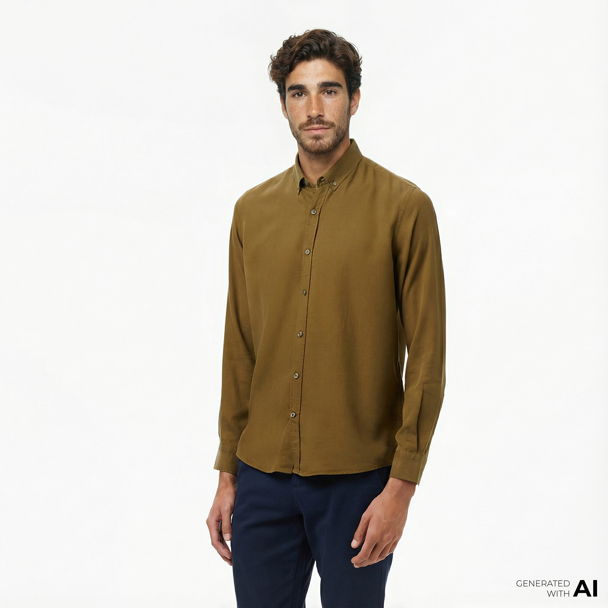  Nautica Erkek Yeşil Classic Fit Gömlek