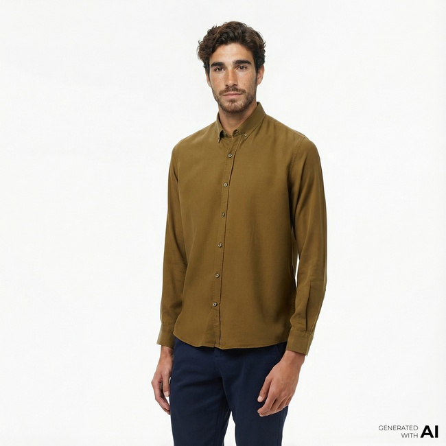  Nautica Erkek Yeşil Classic Fit Gömlek