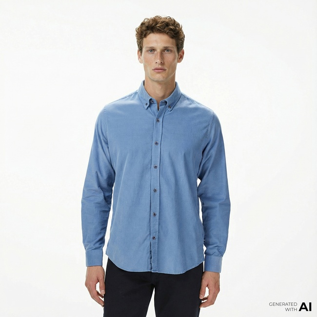  Nautica Erkek Mavi Classic Fit Gömlek