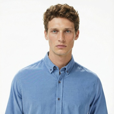  Nautica Erkek Mavi Classic Fit Gömlek