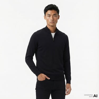  Nautica Erkek Siyah Classic Fit Kazak