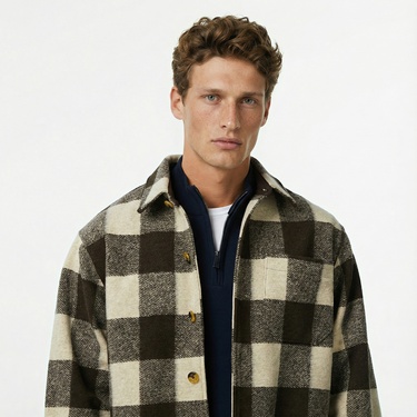  Nautica Erkek Kahverengi Classic Fit Gömlek