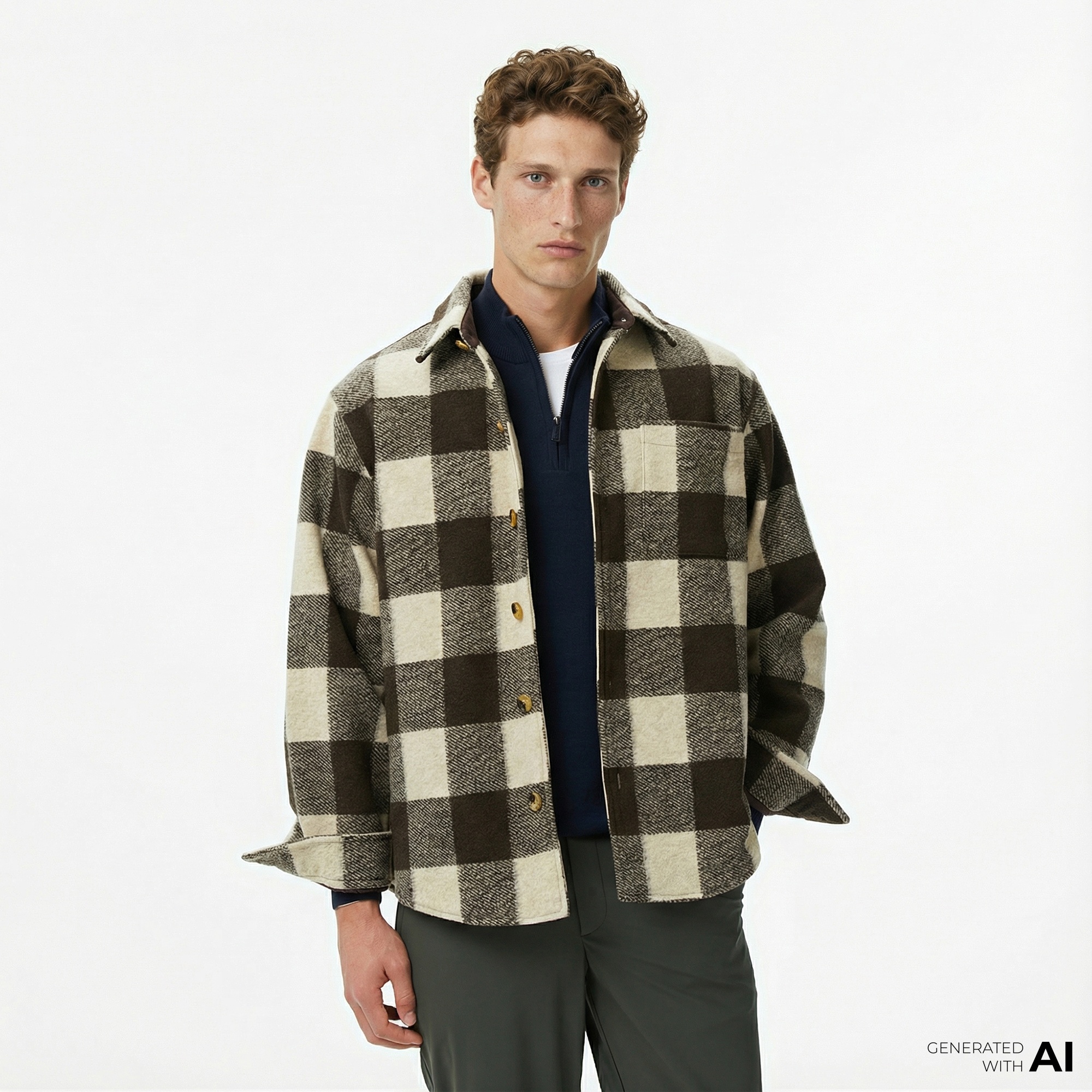 Nautica Erkek Kahverengi Classic Fit Gömlek