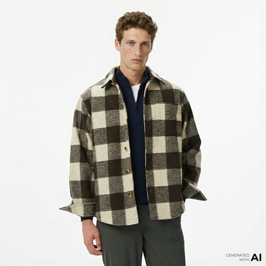  Nautica Erkek Kahverengi Classic Fit Gömlek