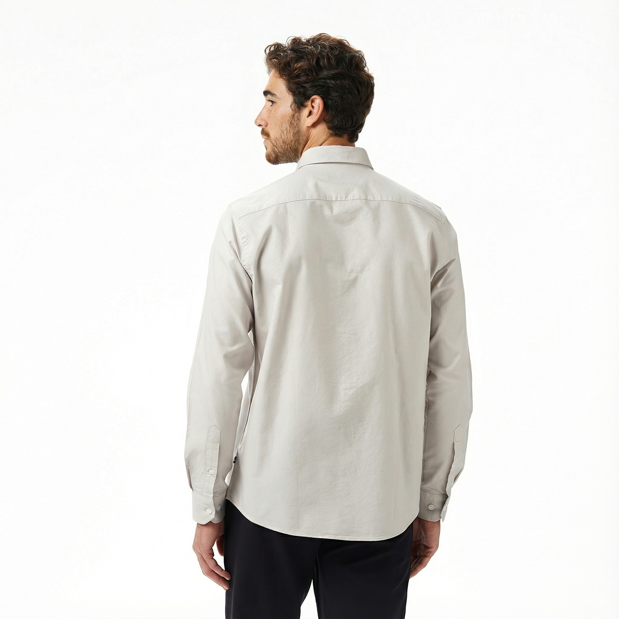  Nautica Erkek Gri Classic Fit Gömlek