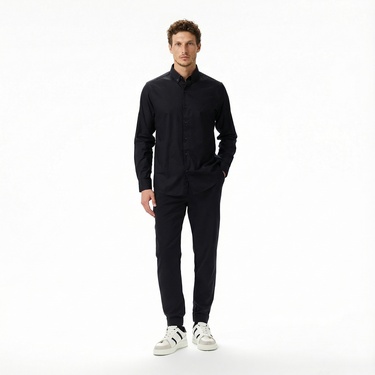  Nautica Erkek Siyah Slim Fit Gömlek