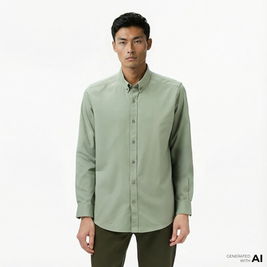  Nautica Erkek Yeşil Classic Fit Gömlek