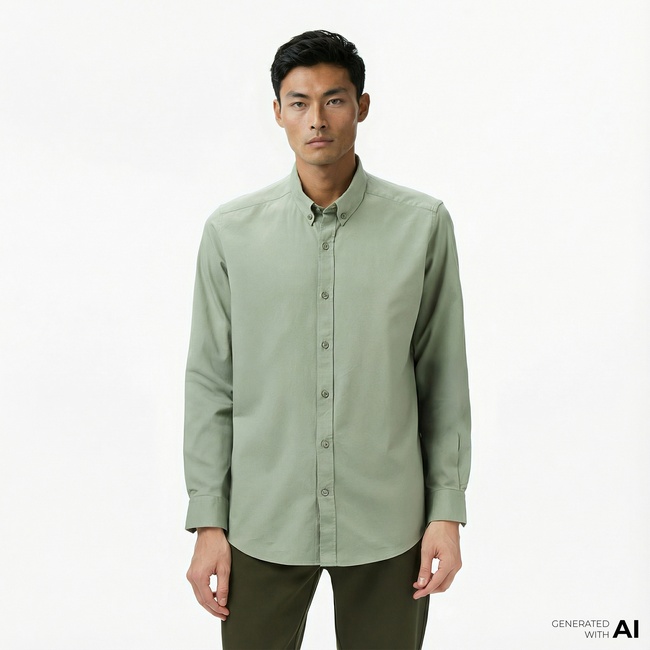  Nautica Erkek Yeşil Classic Fit Gömlek