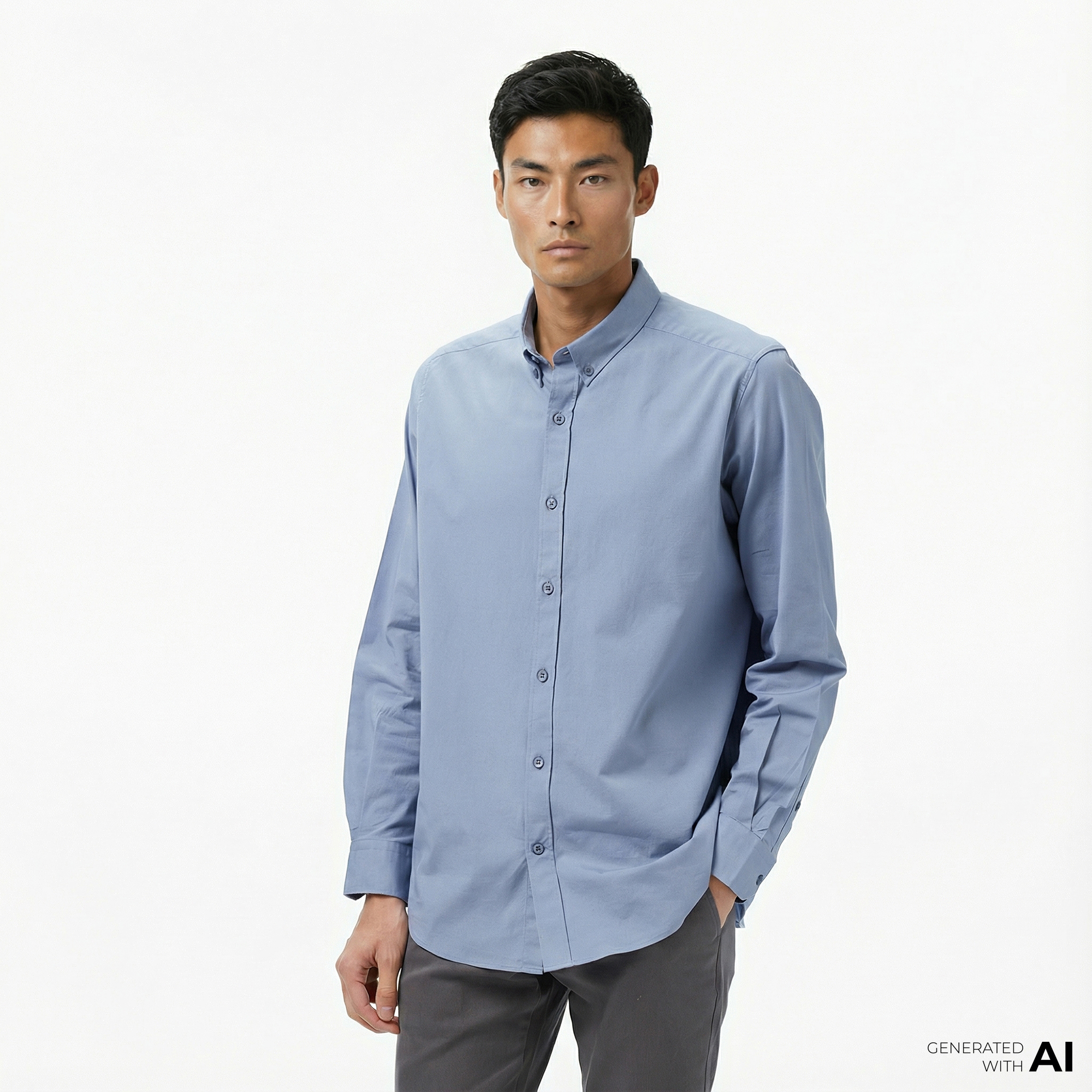  Nautica Erkek Mavi Classic Fit Gömlek