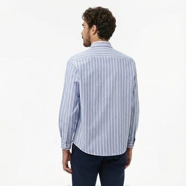  Nautica Erkek Lacivert Classic Fit Çizgili Gömlek