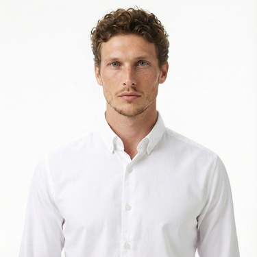  Nautica Erkek Beyaz Slim Fit Gömlek