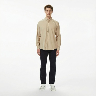  Nautica Erkek Bej Classic Fit Gömlek