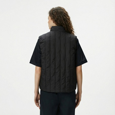  Lacoste Kadın Regular Fit Dik Yaka Kapitone Siyah Yelek