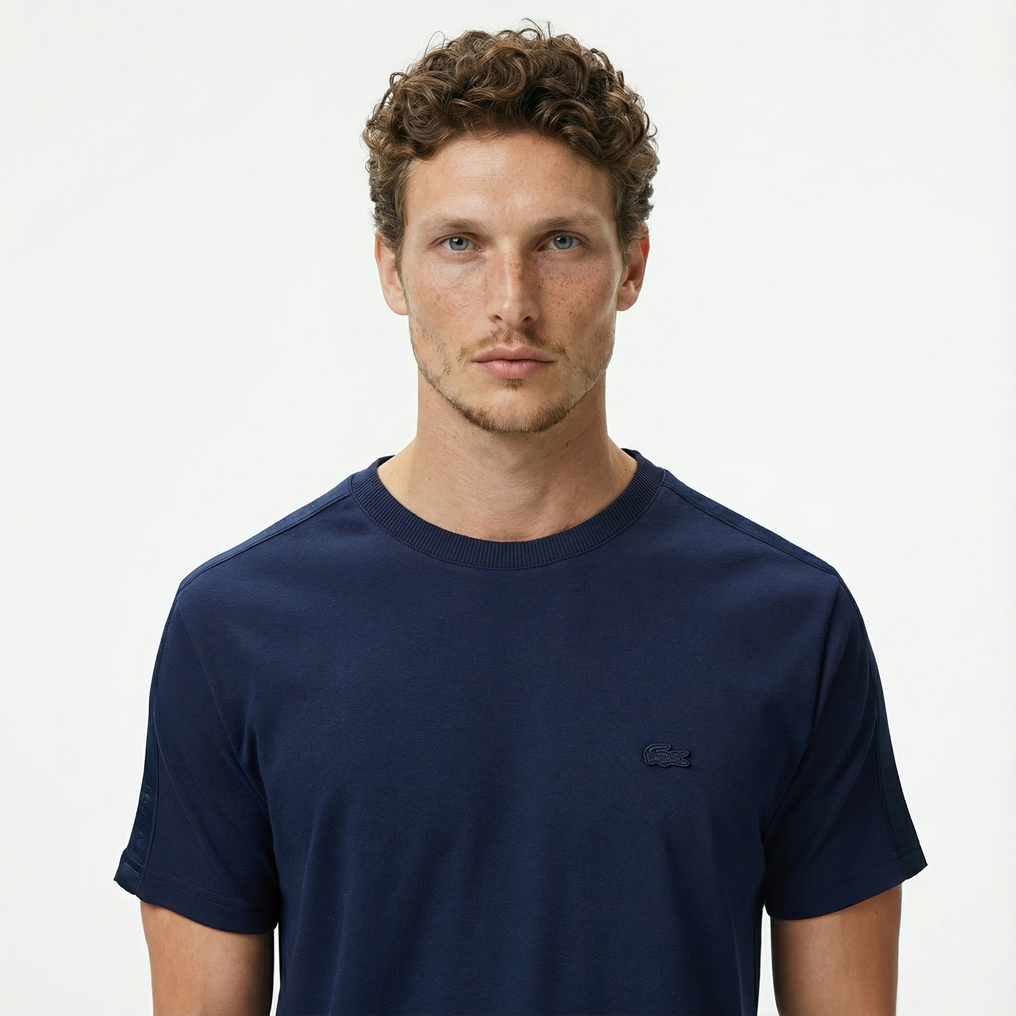 Lacoste Erkek Regular Fit Bisiklet Yaka Lacivert T-Shirt