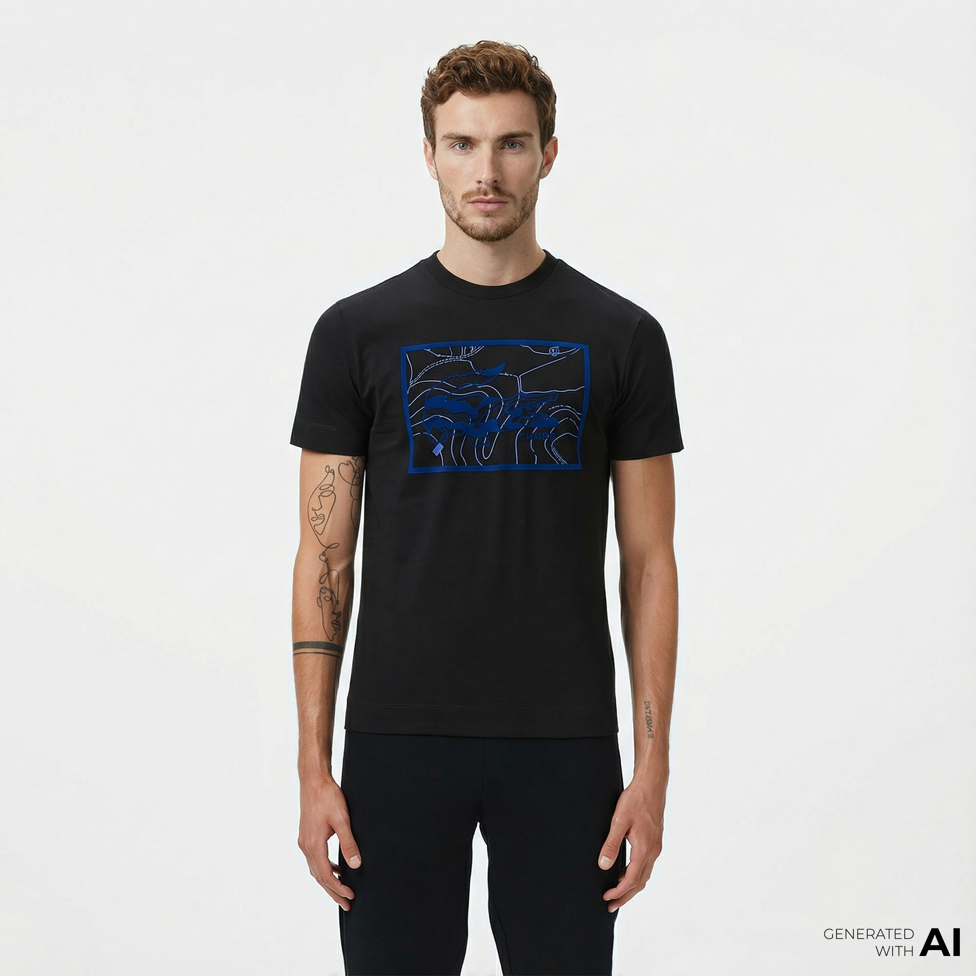 Lacoste Erkek Regular Fit Bisiklet Yaka Baskılı Haki T-Shirt