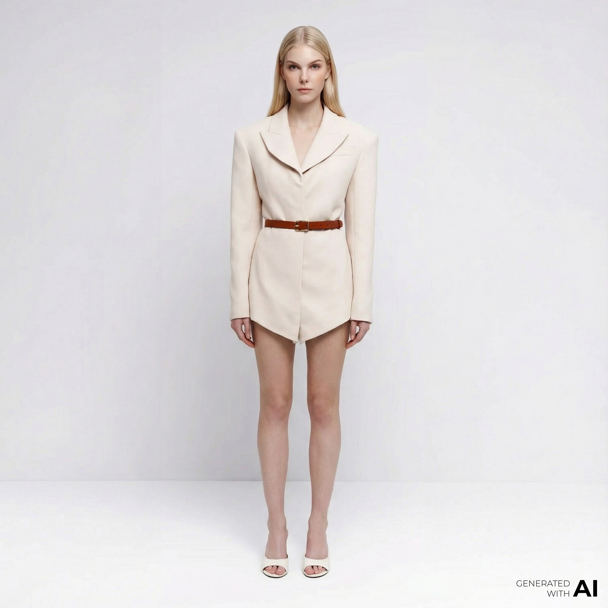  Fabby Kadın Krem Tulum