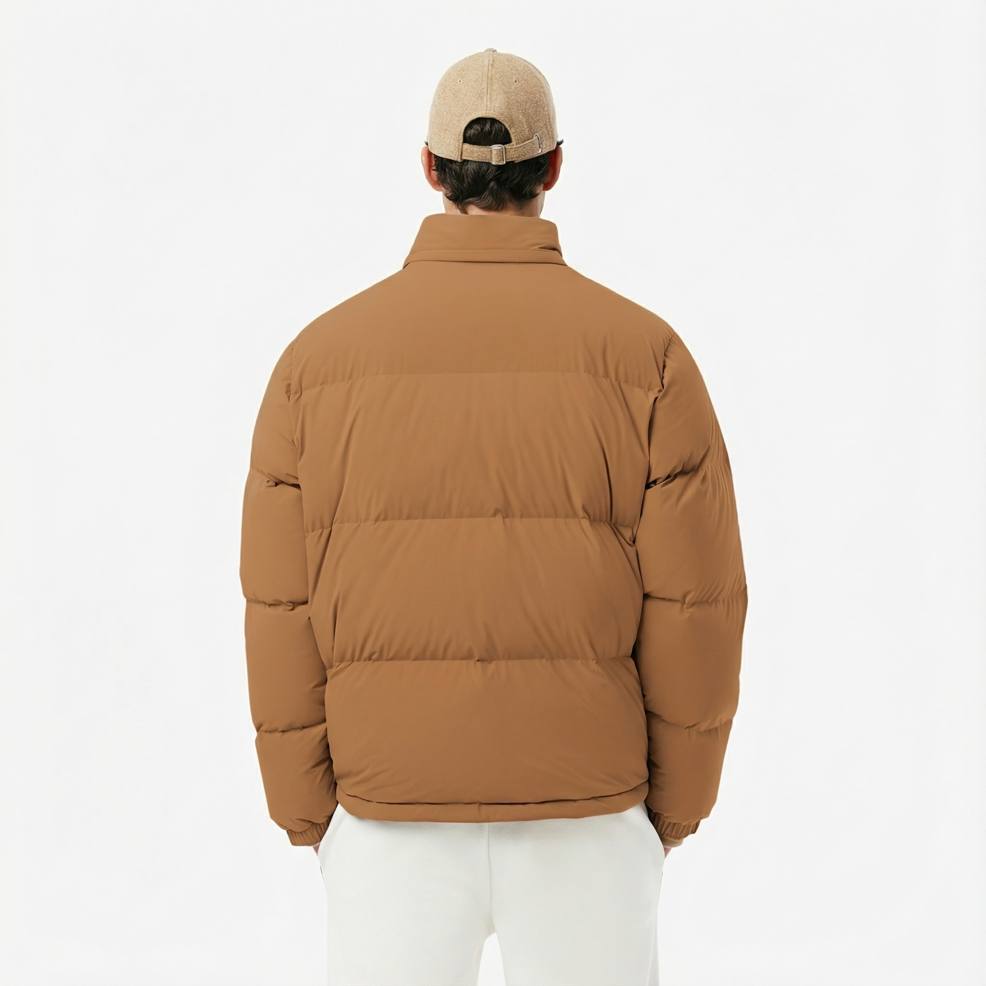 Lacoste Erkek Relaxed Fit Kapüşonlu Koyu Kahverengi Mont