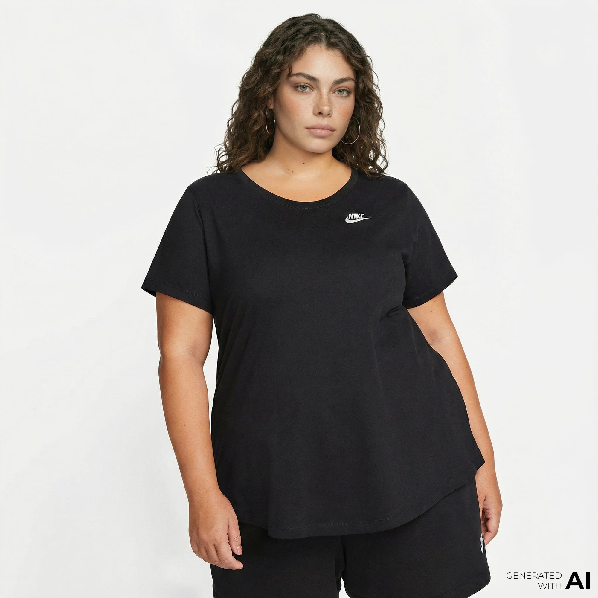  Nike Sportswear Club Essentials Kadın Siyah T-Shirt