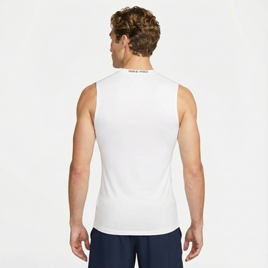  Nike Pro Dri-Fit Erkek Beyaz Kolsuz T-Shirt