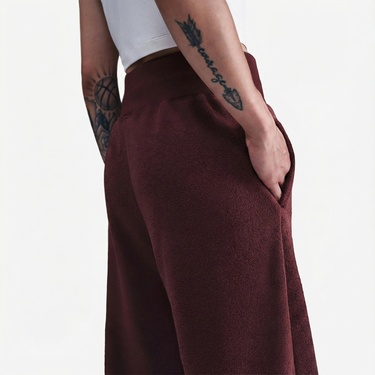  Nike Sportswear Phoenix Plush Kadın Bordo Eşofman Altı