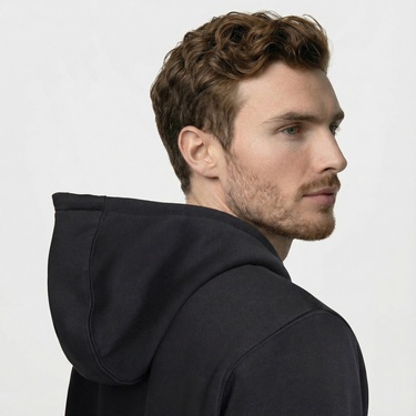  Nike Club Erkek Siyah Kapüşonlu Hoodie