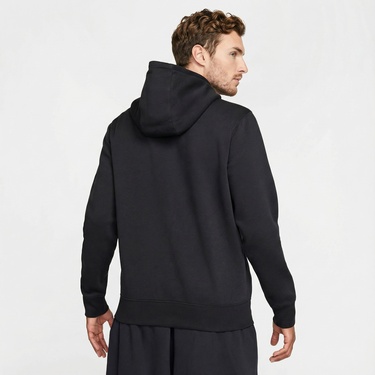  Nike Club Erkek Siyah Kapüşonlu Hoodie