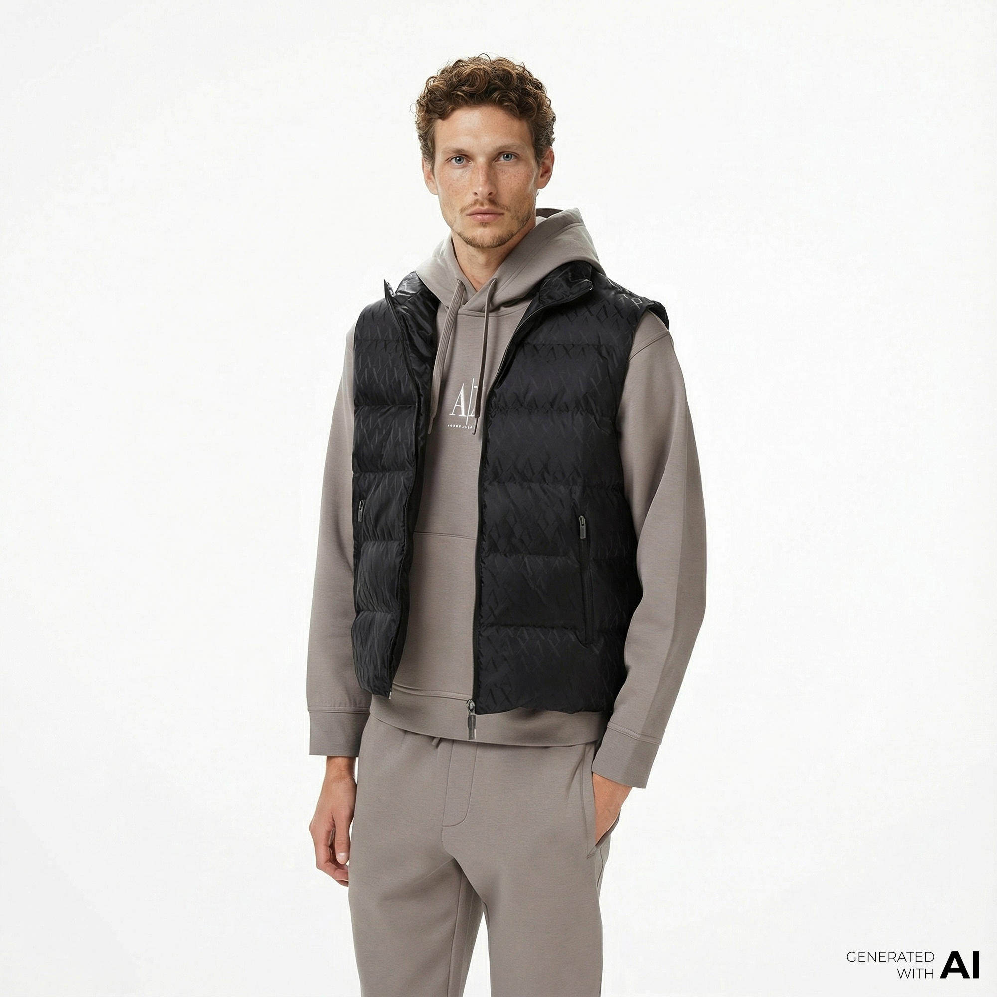 Armani Exchange Erkek Siyah Yelek