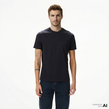  Armani Exchange Erkek Lacivert T-Shirt