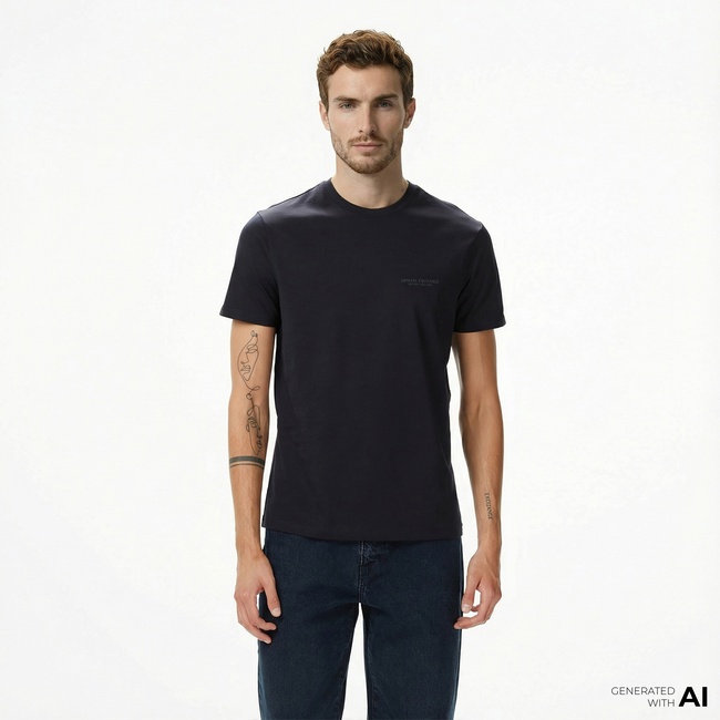  Armani Exchange Erkek Lacivert T-Shirt