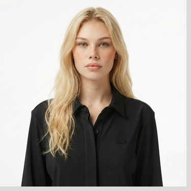  Lacoste Kadın Siyah Gömlek