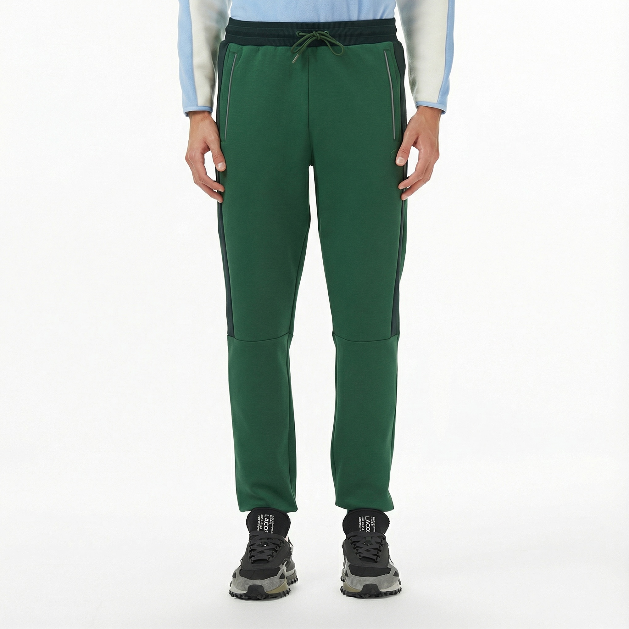 Lacoste Erkek Slim Fit Renk Bloklu Yeşil Eşofman Altı