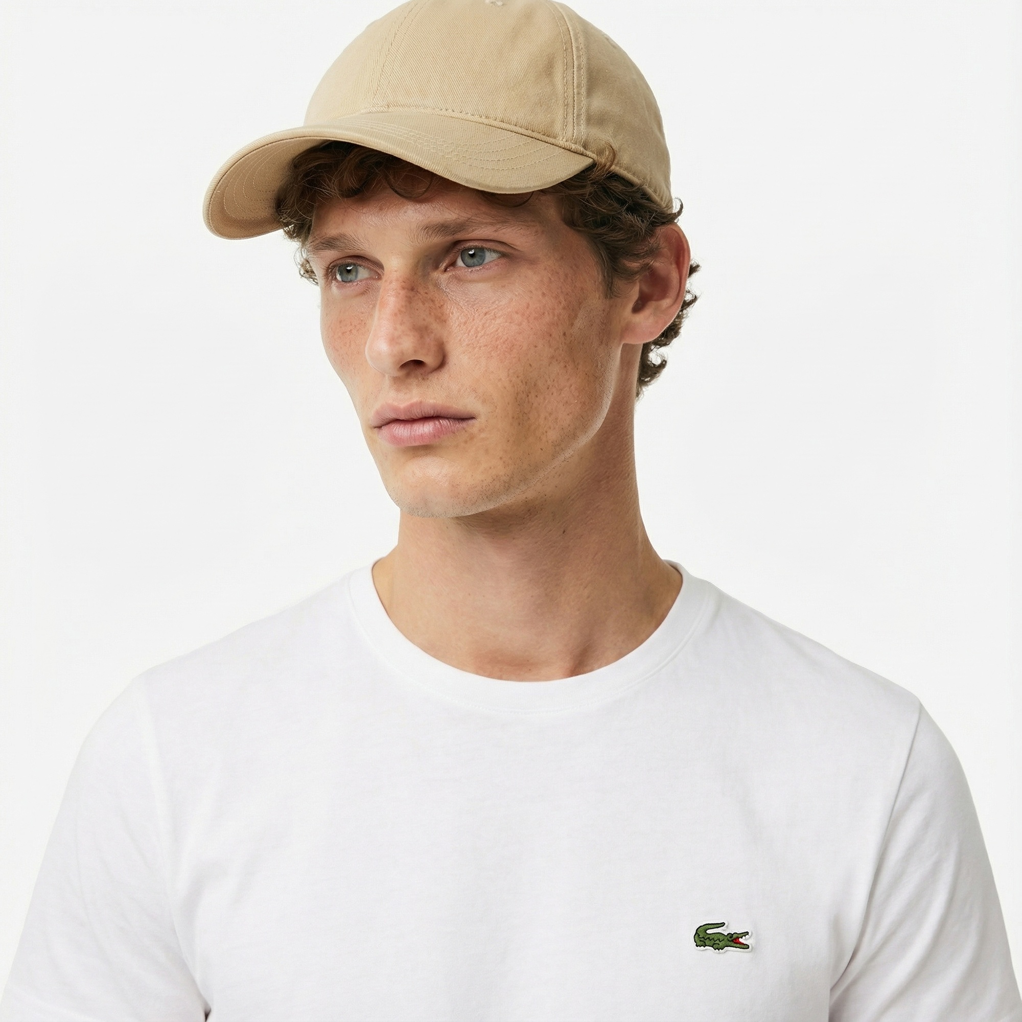 Lacoste Erkek Regular Fit Bisiklet Yaka Beyaz Kazak