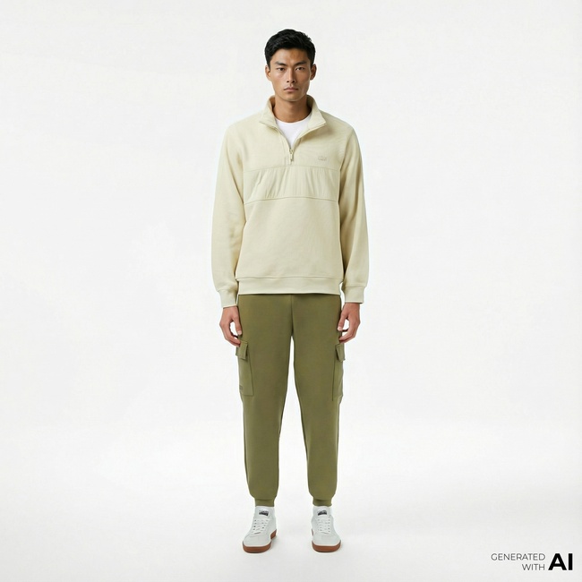  Lacoste Erkek Loose Fit Haki Eşofman Altı