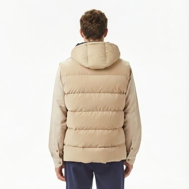  Lacoste Erkek Kapüşonlu Açık Kahverengi Yelek