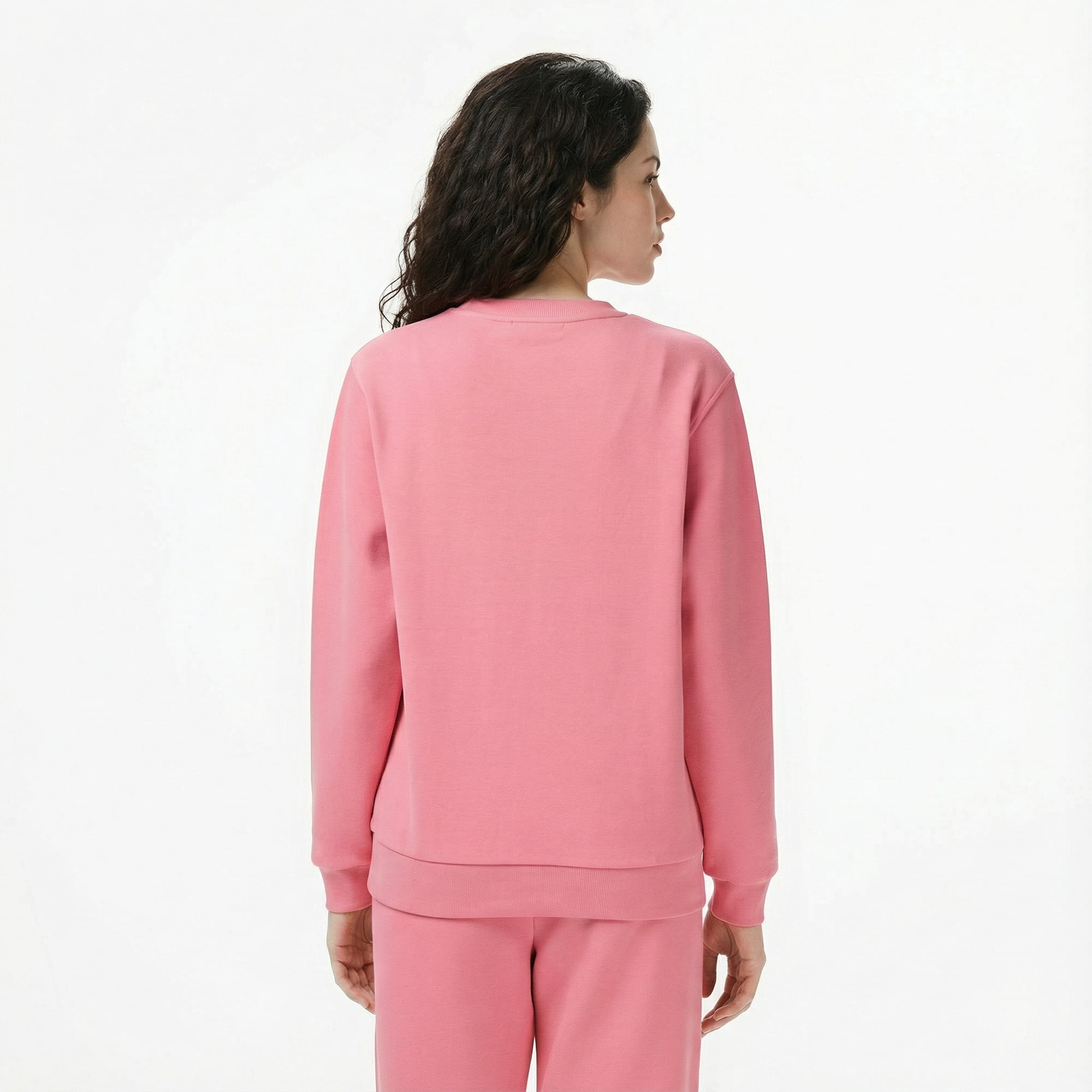 Lacoste Kadın Relaxed Fit Bisiklet Yaka Pembe Sweatshirt