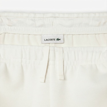  Lacoste Kadın Straight Fit Beyaz Eşofman Altı