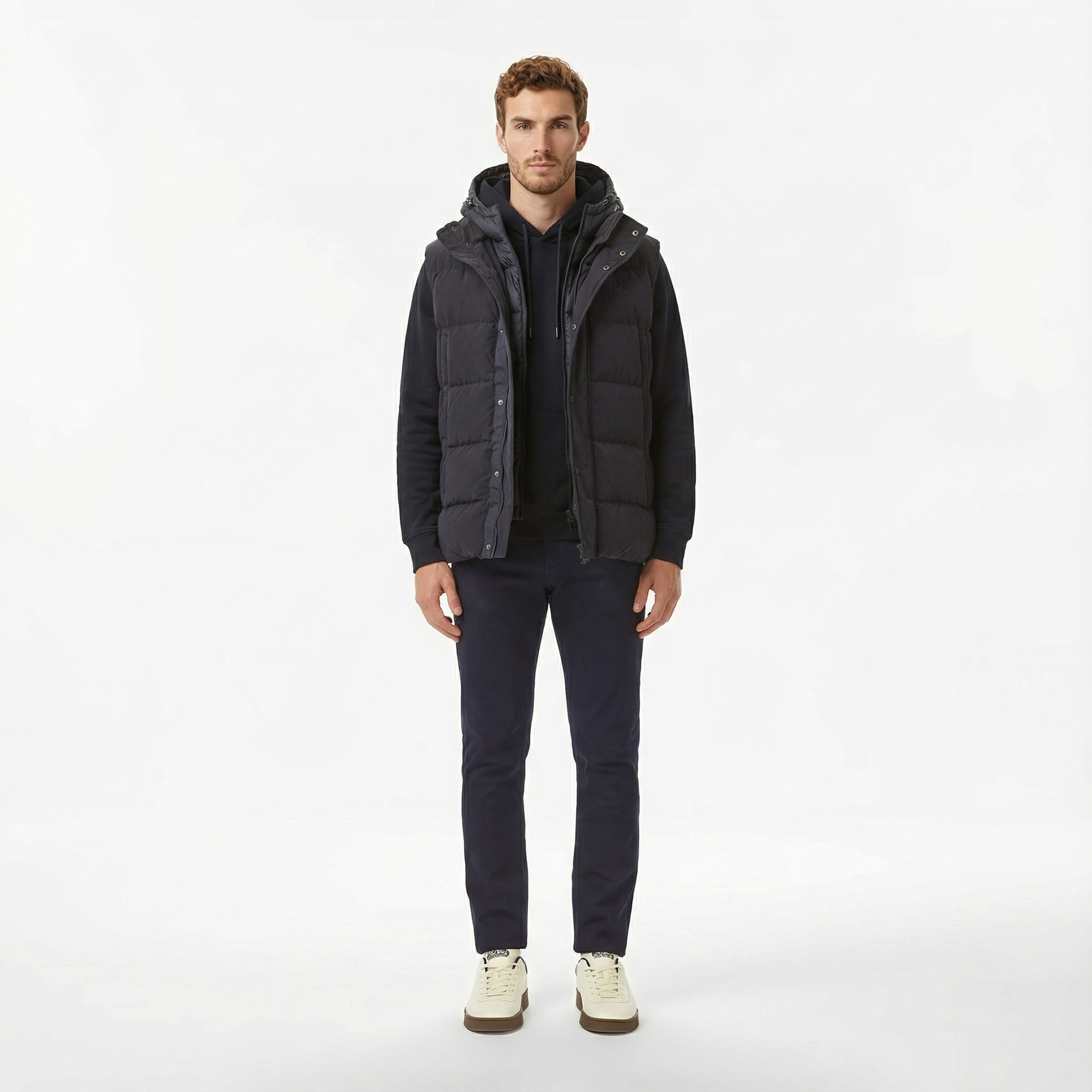 Lacoste Erkek Kapüşonlu Lacivert Yelek