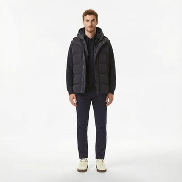  Lacoste Erkek Kapüşonlu Lacivert Yelek