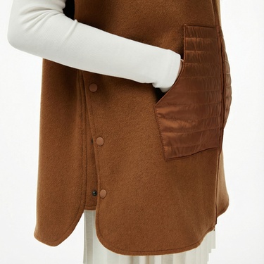  Lacoste Kadın Kapüşonlu Açık Kahverengi Mont