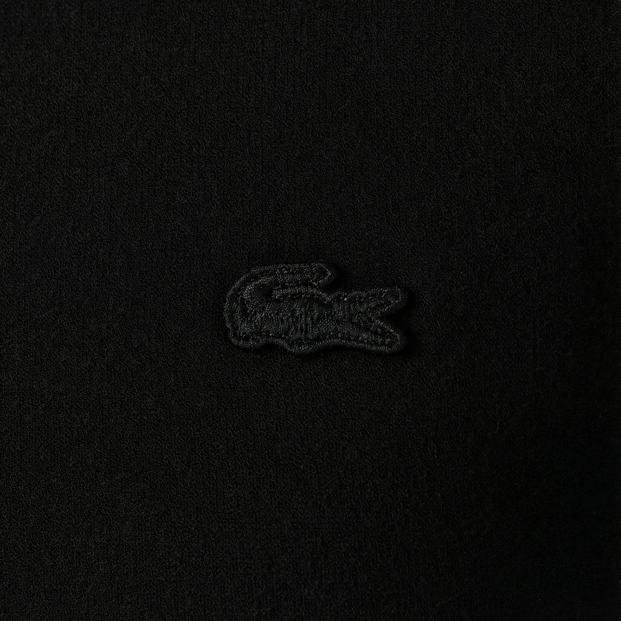 Lacoste Kadın Regular Fit Polo Yaka Siyah Kazak