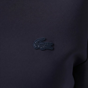  Lacoste Kadın Classic Fit Kısa Kollu Dik Yaka Koyu Mavi Elbise