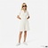Lacoste Kadın Relaxed Fit Kısa Kollu Polo Yaka Beyaz Elbise