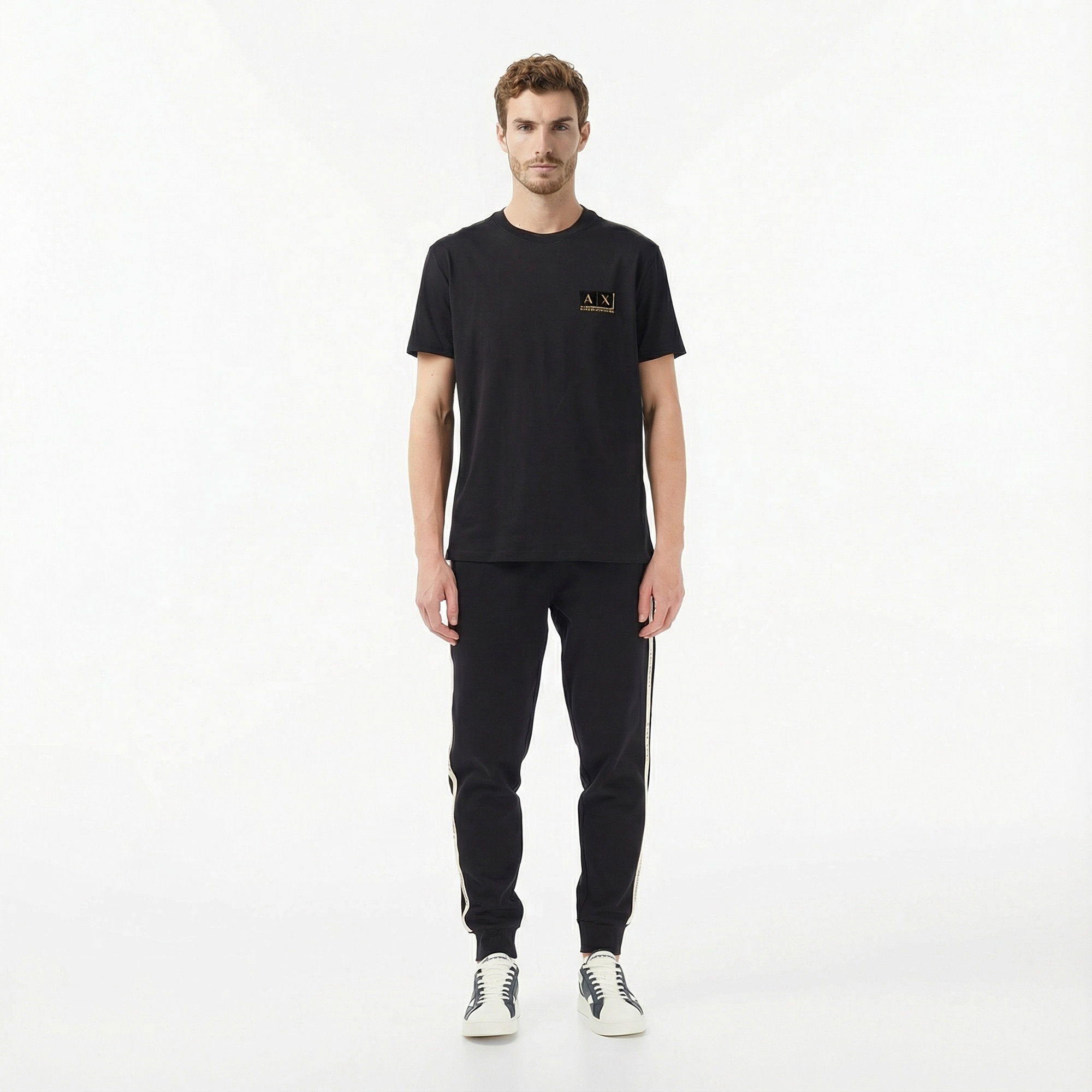 Armani Exchange Erkek Siyah / Altın T-Shirt